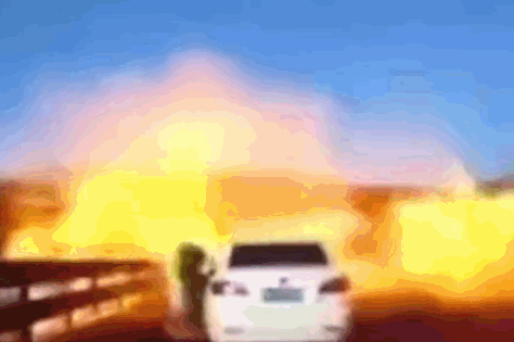 京哈高速一油罐车爆炸 行车记录仪拍下起火瞬间
