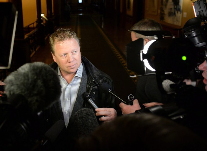 Rick Dykstra before a meeting to pick a new Ontario PC Leader after Brown resigned in the wake of sexual misconduct allegations.