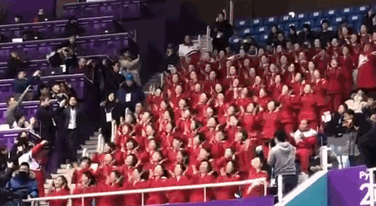 朝鲜美女拉拉队现身冬奥赛场引轰动