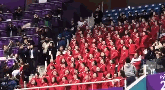 朝鲜美女拉拉队现身冬奥赛场引轰动