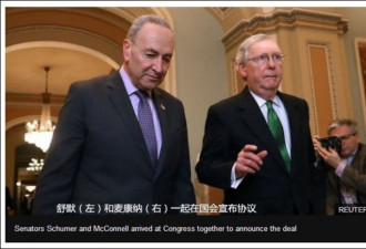 美参议院达成预算协议 可维持政府运作两年