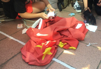 香港抗议越来越邪乎 13岁女童燃烧中国国旗被拘
