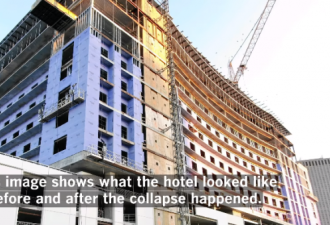 美国在建酒店突然倒塌致1死，起重机怕也…