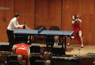 纽约爱乐乐团以新奇乐器表演乒乓协奏 庆春节