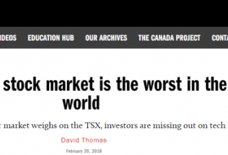 加拿大股市十年表现全球最差，罪魁祸首是它