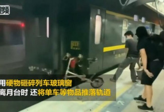 广九列车遭蒙面示威者破坏，多趟列车遭停运