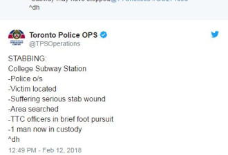 多伦多地铁站随机砍人血案 疑犯身份确认