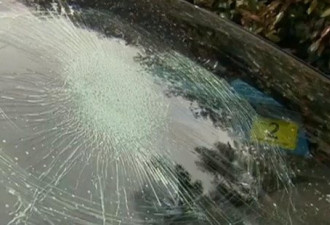 墨尔本女子开车遇天外飞物！挡风玻璃被撞裂