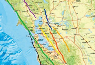 加州湾区7条断层 海沃断层极可能发生6.7地震