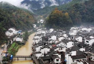 中国最圆的村子 从高处看就像一个洗脸盆儿