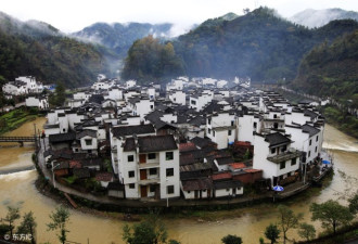 中国最圆的村子 从高处看就像一个洗脸盆儿