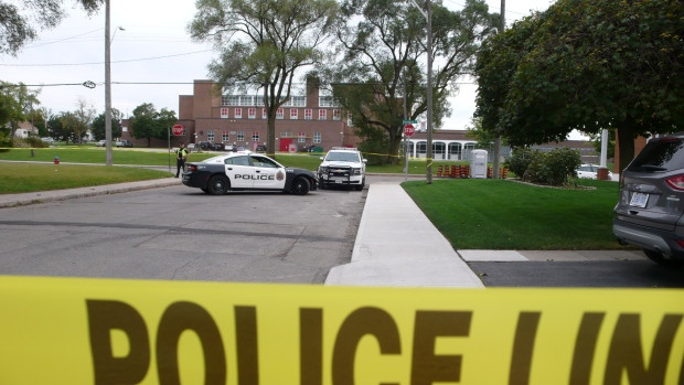 A 14-year-old boy is dead after an assault outside Sir Winston Churchill Secondary School in Hamilton. (Ricardo Alfonso)