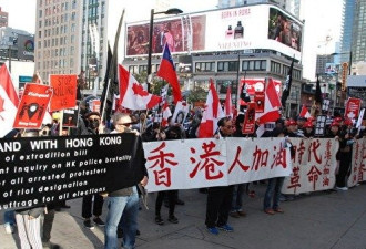 加国撑港大游行 中国民主党主席叹：世界变了