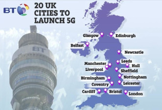 英国电信宣布本周将在英国启动自己的5G网络