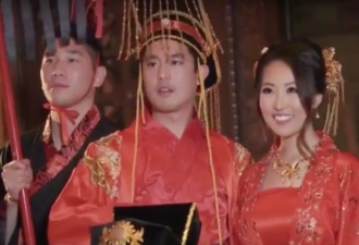 汉服飘飘  一对美国华裔夫妻的中式婚礼