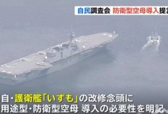 前防卫大臣提议日本建&quot;防御型空母&quot;,到底什么鬼