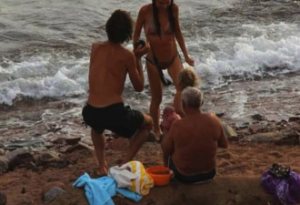俄女游客埃及海水中分娩 之后淡定上岸