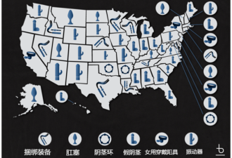美国情趣玩具流行分布图揭晓 各州口味差异大