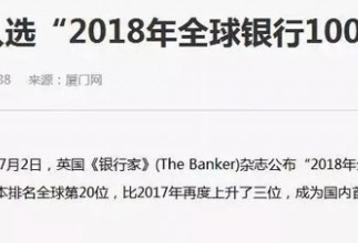 中国四大银行雄霸全球 不是荣耀是无耻