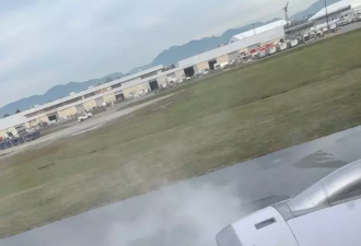 温哥华航班起飞遭鸟击！轮胎爆破，飞机冒烟