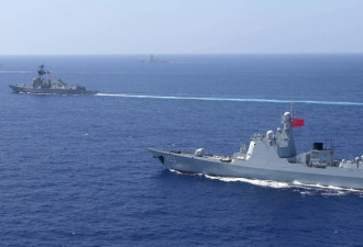 美军舰进美济礁12海里范围 中国出动军舰驱逐