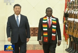 天安门21响礼炮欢迎津巴布韦总统访华