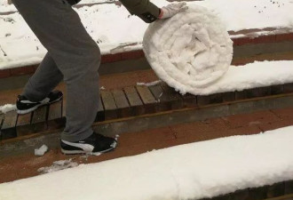 北京的四月雪，下成了不可思议的形状…