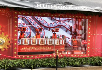 全民围观！Hudson Bay百年历史的圣诞窗揭幕
