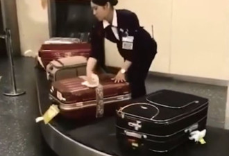 惊了 日本机场居然这样对待我们的行李