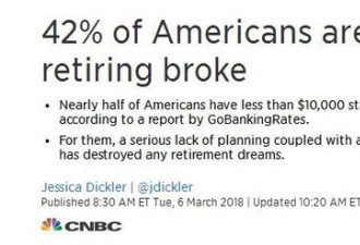 退休即破产！42％的美国人所面临的窘境