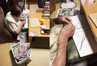 90岁老奶奶撕报纸作画火了！网友：开个艺术展