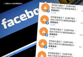 大量贴文遭脸书移除 挺香港等政治贴文都被删