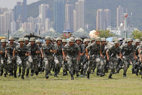 Image result for 官媒再提驻港部队"