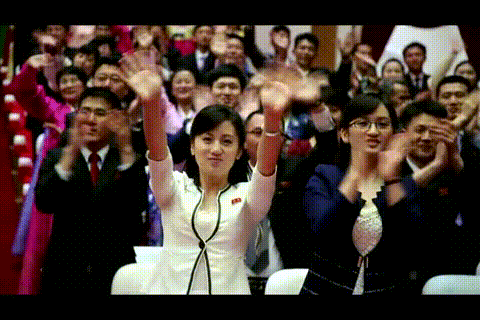 中国艺术团访朝演出：朝鲜观众跳着鼓掌