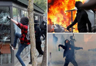 法国极端团体趁乱上街“打砸烧” 200人被捕