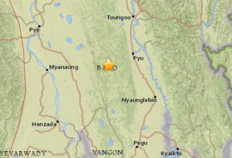 缅甸南部发生5.1级地震 震源深度10公里