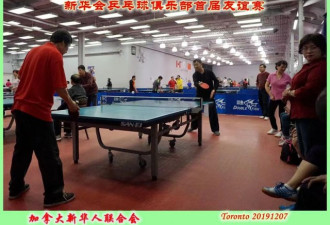 新华会首届老人乒乓球比赛圆满结束