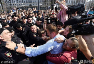 普京就职典礼前 其最大政敌因非法集会再被捕