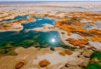 中国最大的沙漠也有水源 而且还很美丽