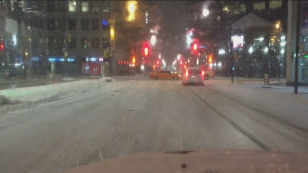 Overnight snowfall is causing slick conditions on GTA roadways this morning. 