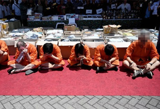 印尼将6名外籍毒贩嫌疑人绑手示众 含2香港人