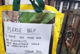 英国男子在家门口贴求助信息 收到上万英镑捐赠