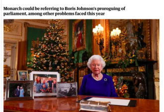 英国女王圣诞致辞曝光：“2019年相当坎坷”