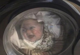 “婴儿”误入洗衣机！不断翻搅竟然还在笑…