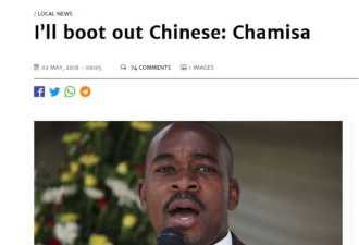 津巴布韦反对派领袖称饿死不拿中国钱? 回应了