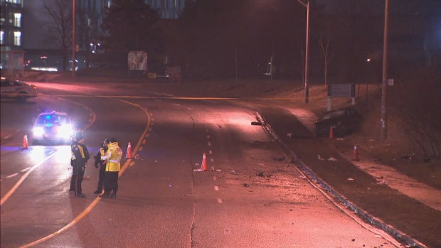 Two people are dead and one person remains in hospital after a vehicle flipped over near Markham and Progress.