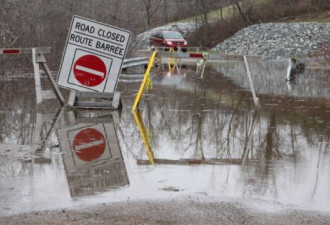 加拿大东部洪水灾情危急 世界奇景&quot;倒流瀑&quot;消失