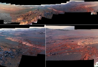 探测车“机遇号”死机前 拍下火星真实全景