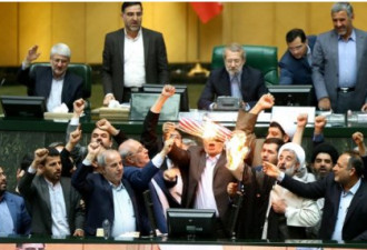 “美国去死！”伊朗国会议员怒烧美国国旗