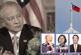 中国驻美大使罕谈台湾 蔡英文不会跪着走路